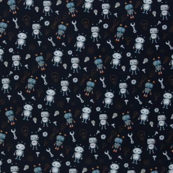 Baumwolljersey HELLO ROBOT BY MRS. MINT Swafing